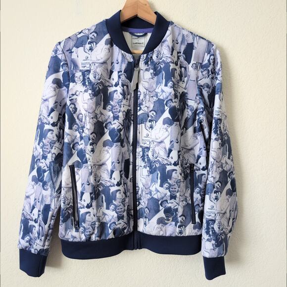 Foray Golf x Golf Digest Women's Printed Bomber Zip Jacket Size Medium - Retro - Picture 6 of 11